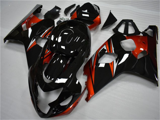 Großhandel Suzuki GSXR 600/750 Motorrad Verkleidung 2004-2005 - Glanzendes Schwarz Rot Streifen