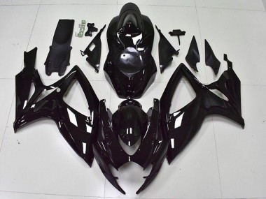 Großhandel Suzuki GSXR 600/750 Motorrad Verkleidung 2006-2007 - Glanzendes Schwarz