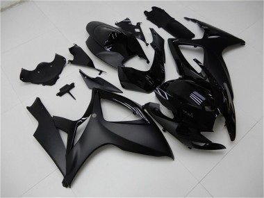 Großhandel Suzuki GSXR 600/750 Motorrad Verkleidung 2006-2007 - Matt Schwarz Glanzendes Schwarz