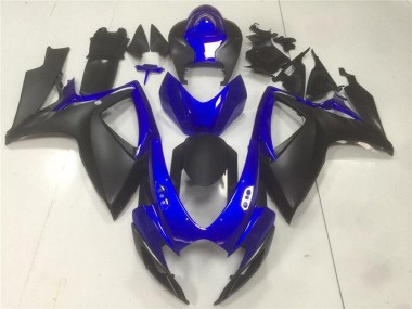 Großhandel Suzuki GSXR 600/750 Motorrad Verkleidung 2006-2007 - Blau Matt Schwarz