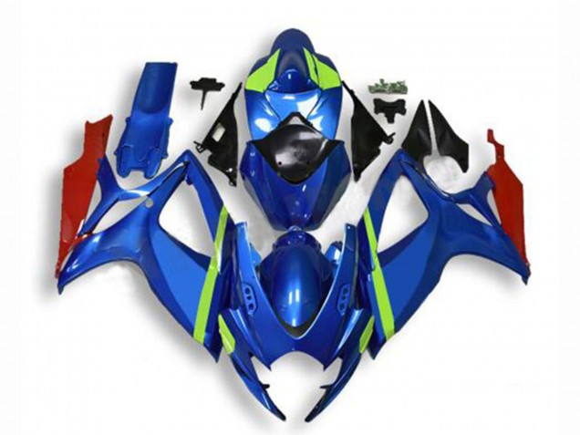 Großhandel Suzuki GSXR 600/750 Motorrad Verkleidung 2006-2007 - Blau Grun Rot