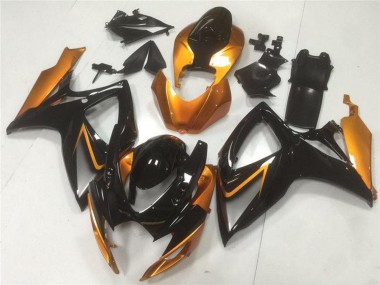 Großhandel Suzuki GSXR 600/750 Motorrad Verkleidung 2006-2007 - Orange Glanzendes Schwarz