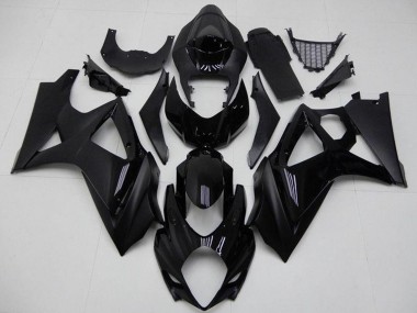 Großhandel Suzuki GSXR 1000 Motorrad Verkleidung 2007-2008 - Glanzendes Schwarz Matt Schwarz Kein Aufkleber