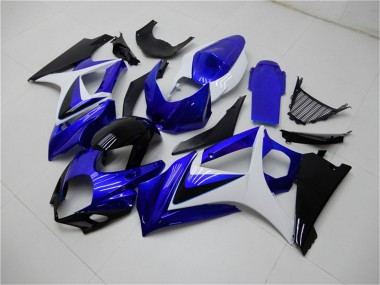 Großhandel Suzuki GSXR 1000 Motorrad Verkleidung 2007-2008 - Weiss Blau Schwarz Kein Aufkleber