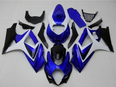 Großhandel Suzuki GSXR 1000 Motorrad Verkleidung 2007-2008 - Weiss Blau Schwarz Kein Aufkleber