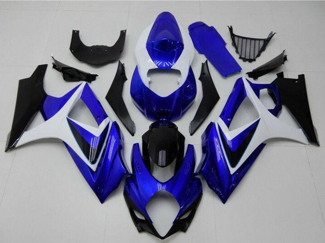 Großhandel Suzuki GSXR 1000 Motorrad Verkleidung 2007-2008 - Weiss Blau Schwarz Kein Aufkleber