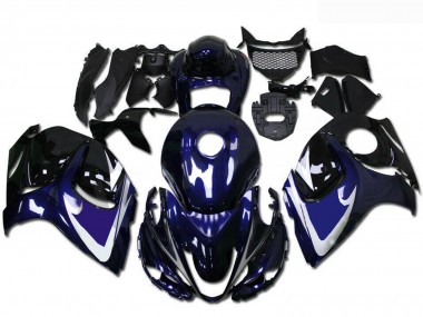 Großhandel Suzuki GSXR 1300 Hayabusa Motorrad Verkleidung 2008-2020 - Glanzendes Schwarz Blau Weiss