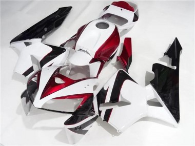 Großhandel Honda CBR600RR Motorrad Verkleidungen Kit 2005-2006 - Weiss Rot Schwarz