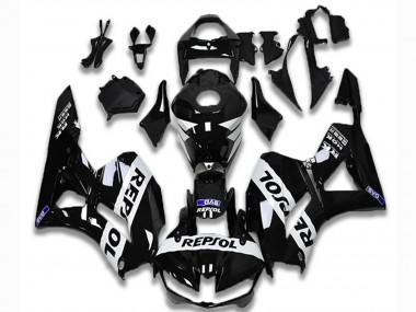 Großhandel Honda CBR600RR Motorrad Verkleidung 2013-2023 - Glanzendes Schwarz Weiss Repsol