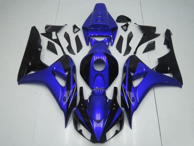 Großhandel Honda CBR1000RR Motorrad Verkleidung Kit 2006-2007 - Blau Glanzendes Schwarz