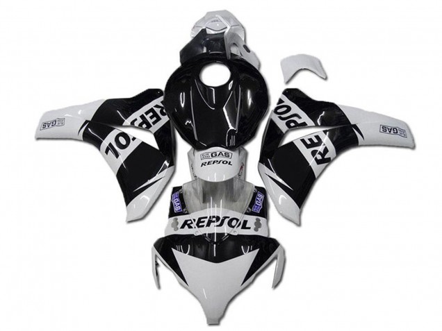 Großhandel Honda CBR1000RR Motorrad Verkleidung 2008-2011 - Weiss Glanzendes Schwarz Repsol