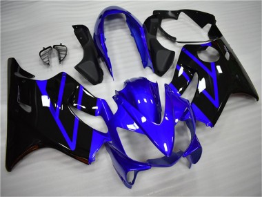 Großhandel Honda CBR600 F4i Motorrad Verkleidung Kit 2004-2007 - Blau Glanzendes Schwarz