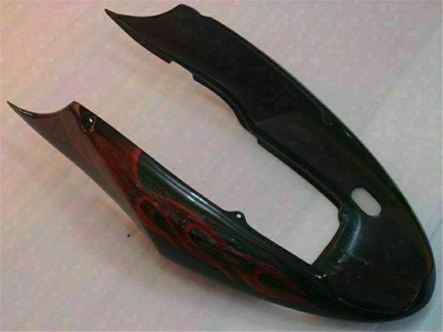 Großhandel Honda CBR600 F4i Motorrad Verkleidung 2004-2007 - Glanzendes Schwarz Rot Flamme