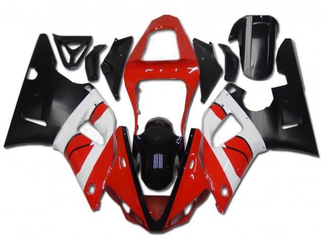 Großhandel Yamaha YZF R1 Motorrad Verkleidung 2000-2001 - Rot Weiss Glanzendes Schwarz