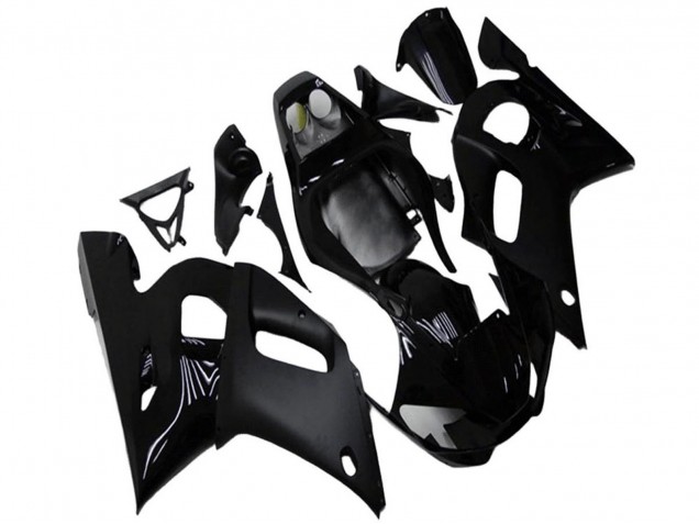 Großhandel Yamaha YZF R6 Motorrad Verkleidung 1998-2002 - Glanzendes Schwarz Matt Schwarz