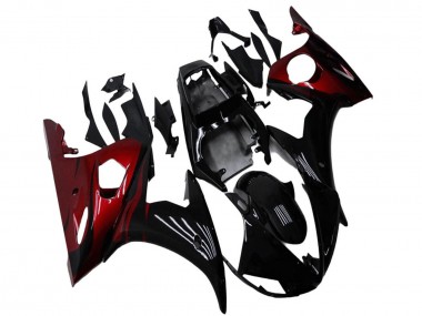 Großhandel Yamaha YZF R6 Motorrad Verkleidung Kit 2003-2004 - Glanzendes Schwarz Rot