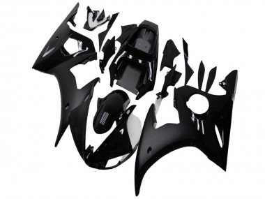 Großhandel Yamaha YZF R6 Motorrad Verkleidung 2003-2004 - Glanzendes Schwarz Matt Schwarz