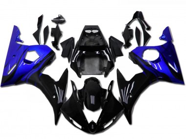 Großhandel Yamaha YZF R6 Motorrad Verkleidung Kit 2003-2004 - Blau Glanzendes Schwarz