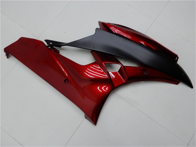 Großhandel Yamaha YZF R6 Motorrad Verkleidung Kit 2006-2007 - Rot Matt Schwarz