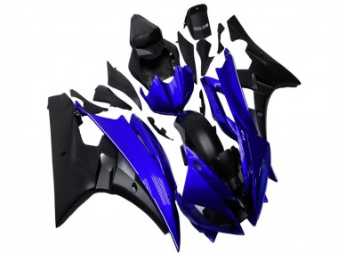 Großhandel Yamaha YZF R6 Motorrad Verkleidung 2006-2007 - Blau Matt Schwarz