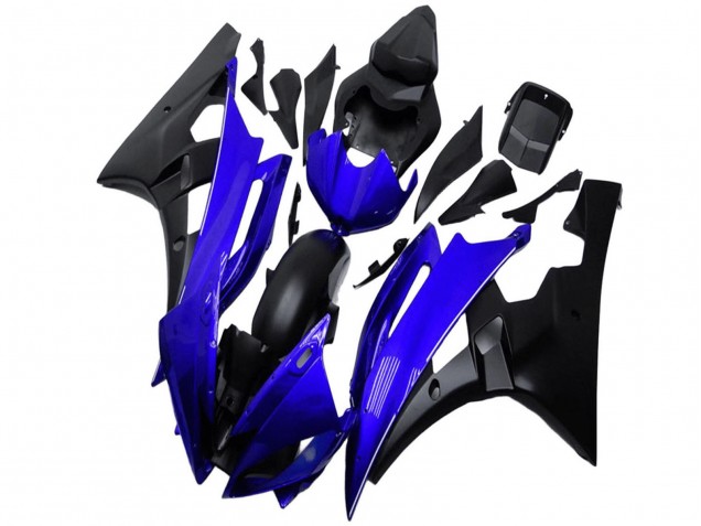 Großhandel Yamaha YZF R6 Motorrad Verkleidung 2006-2007 - Blau Matt Schwarz