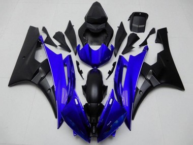 Großhandel Yamaha YZF R6 Motorrad Verkleidung 2006-2007 - Blau Matt Schwarz