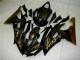 Großhandel Yamaha YZF R6 Motorrad Verkleidung 2008-2016 - Glanzendes Schwarz Gold Flamme