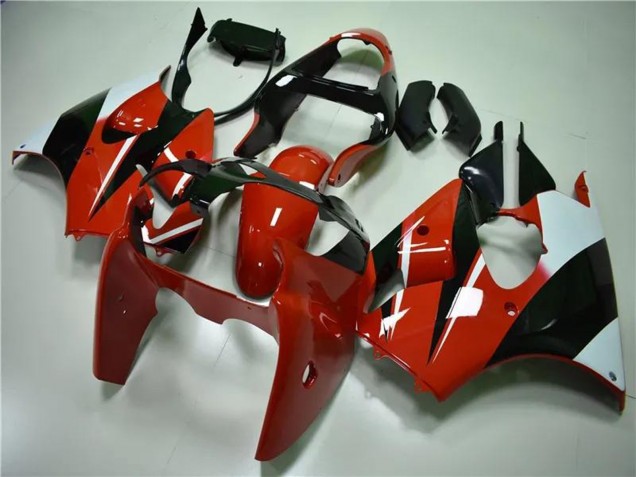 Großhandel Kawasaki ZX6R Motorrad Verkleidung 2000-2002 - Weiss Rot Glanzendes Schwarz