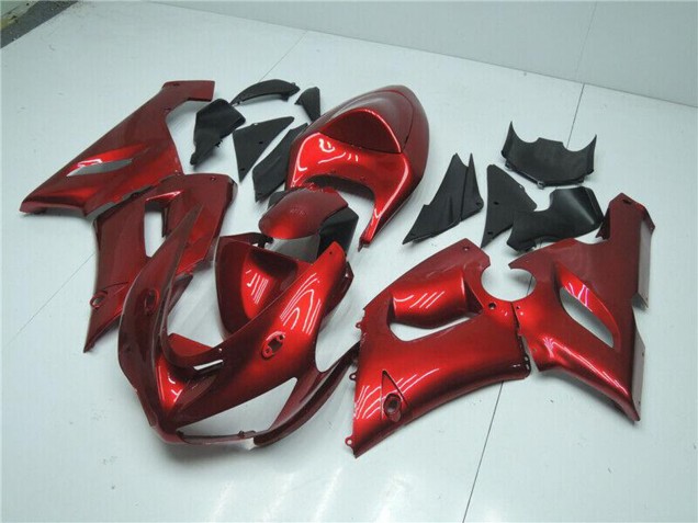 Großhandel Kawasaki ZX6R Motorrad Verkleidung 2005-2006 - Bonbon Rot