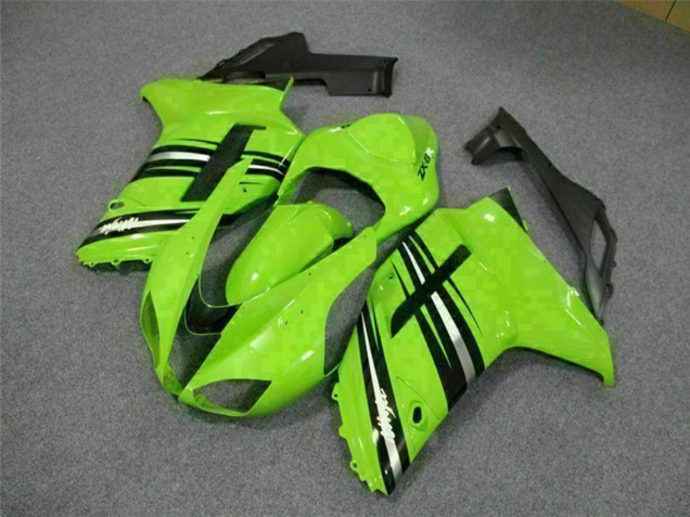 Großhandel Kawasaki ZX6R Motorrad Verkleidung Kit 2007-2008 - Grun Schwarz