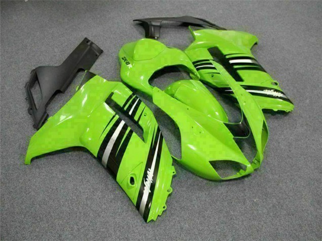 Großhandel Kawasaki ZX6R Motorrad Verkleidung Kit 2007-2008 - Grun Schwarz