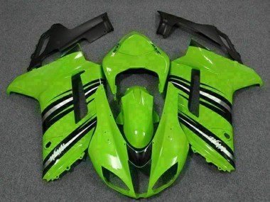 Großhandel Kawasaki ZX6R Motorrad Verkleidung Kit 2007-2008 - Grun Schwarz