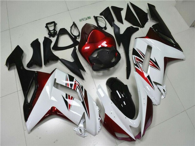 Großhandel Kawasaki ZX6R Motorrad Verkleidung 2007-2008 - Weiss Schwarz Rot