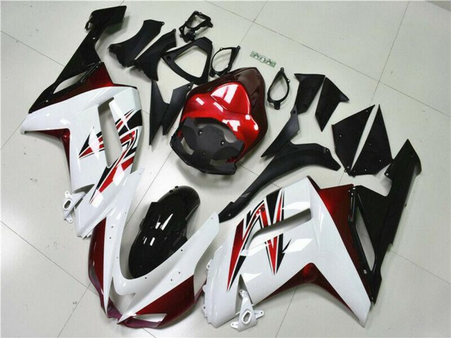 Großhandel Kawasaki ZX6R Motorrad Verkleidung 2007-2008 - Weiss Schwarz Rot
