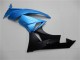Großhandel Kawasaki ZX6R Motorrad Verkleidung 2009-2012 - Hellblau Glanzendes Schwarz