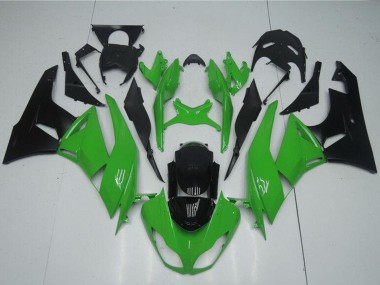 Großhandel Kawasaki ZX6R Motorrad Verkleidung Kit 2009-2012 - Grun Glanzendes Schwarz