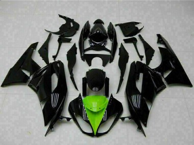 Großhandel Kawasaki ZX6R Motorrad Verkleidung 2009-2012 - Glanzendes Schwarz Grun