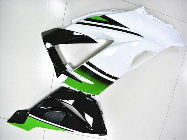 Großhandel Kawasaki ZX6R Motorrad Verkleidung 2013-2018 - Grun Weiss Glanzendes Schwarz