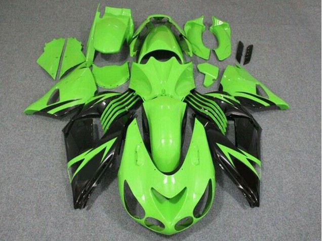 Großhandel Kawasaki ZX14R ZZR1400 Motorrad Verkleidung 2006-2011 - Grun Glanzendes Schwarz