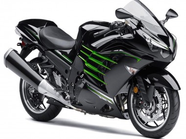 Großhandel Kawasaki ZX14R ZZR1400 Motorrad Verkleidung 2012-2024 - Glanzendes Schwarz Matt Schwarz Grun