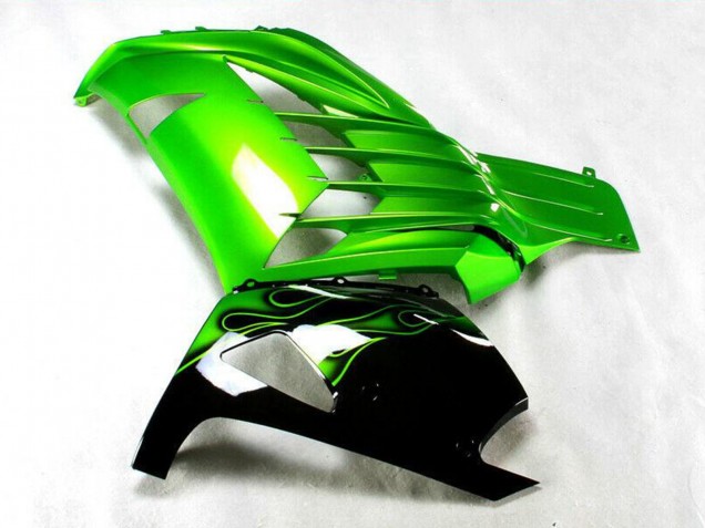 Großhandel Kawasaki ZX14R ZZR1400 Motorrad Verkleidung 2012-2024 - Grun Glanzendes Schwarz