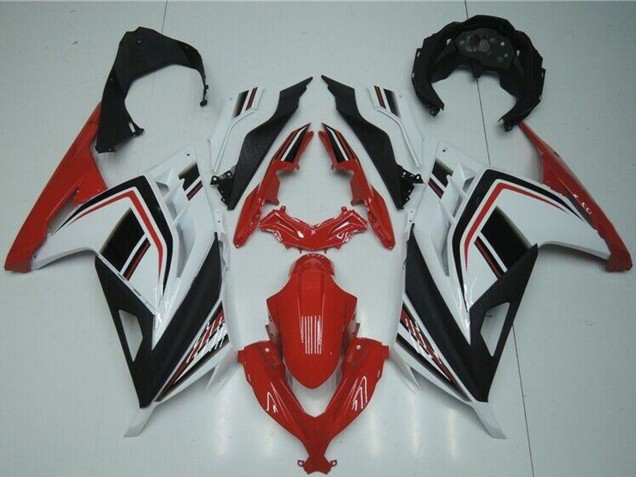 Großhandel Kawasaki Ninja 300 EX300R Motorrad Verkleidung 2013-2024 - Weiss Rot Schwarz