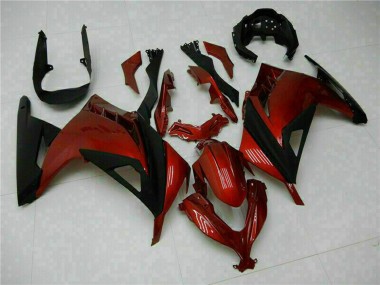 Großhandel Kawasaki Ninja 300 EX300R Motorrad Verkleidung 2013-2024 - Rot Schwarz