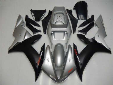 Großhandel Yamaha YZF R1 Motorrad Verkleidung 2002-2003 - Silber Matt Schwarz