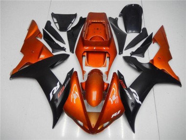 Großhandel Yamaha YZF R1 Motorrad Verkleidung 2002-2003 - Orange Matt Schwarz