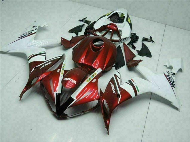 Großhandel Yamaha YZF R1 Motorrad Verkleidung 2004-2006 - Weiss Rot Gelb Motul 46