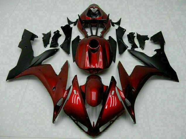 Großhandel Yamaha YZF R1 Motorrad Verkleidung 2004-2006 - Kastanienbraun Rot Matt Schwarz