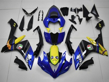 Großhandel Yamaha YZF R1 Motorrad Verkleidung 2007-2008 - Blau Gelb Schwarz Hai