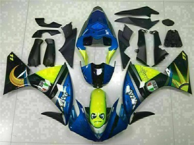 Großhandel Yamaha YZF R1 Motorrad Verkleidung 2009-2011 - Blau Gelb Hai