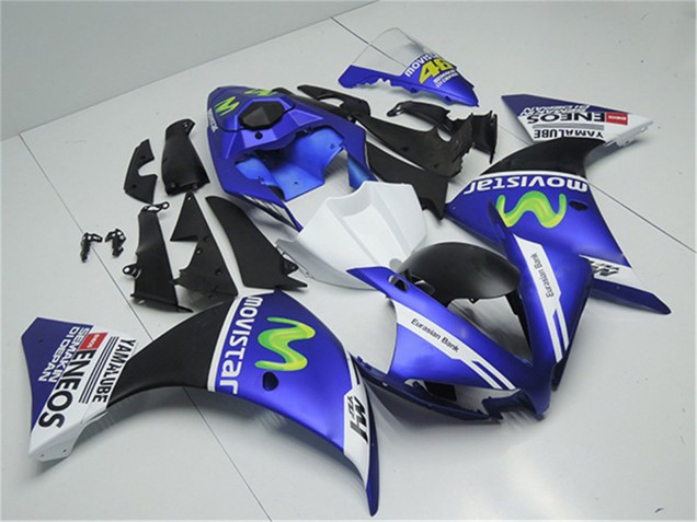 Großhandel Yamaha YZF R1 Motorrad Verkleidung 2012-2014 - Blau Weiss Schwarz Grun MoviStar Yamalube ENEOS